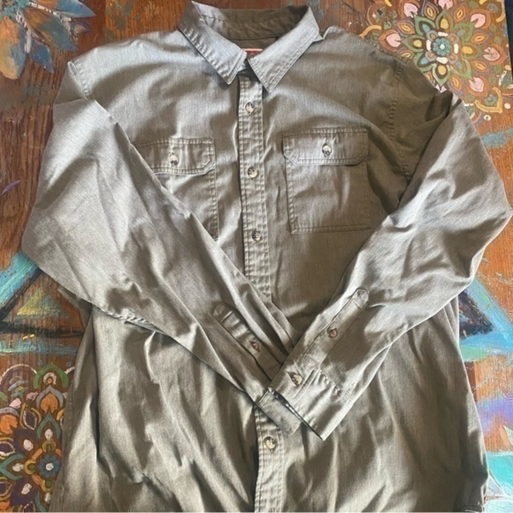 Wrangler Authentics Men's Long Sleeve Classic Woven Shirt, XL